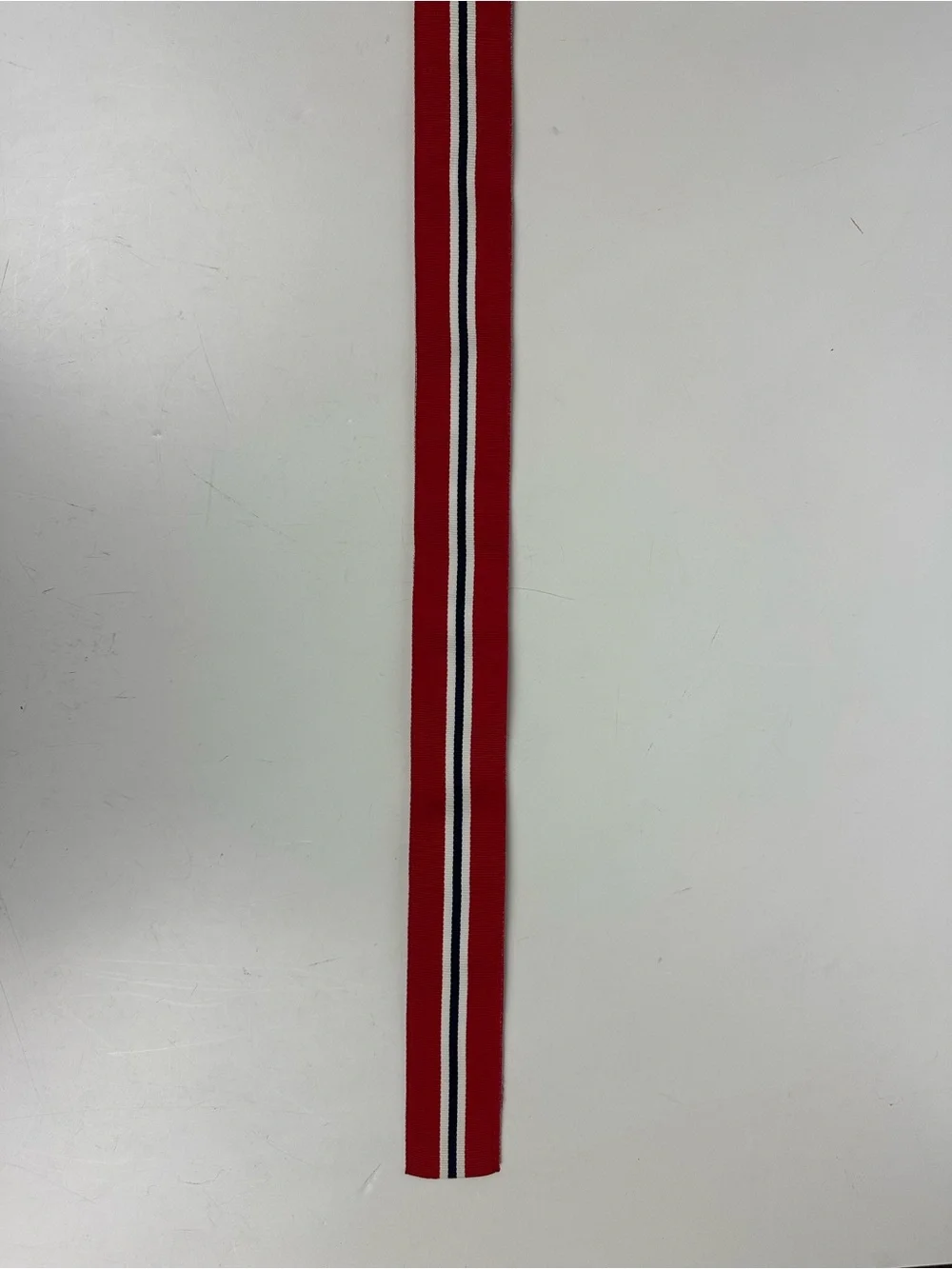 Polo by Ralph Lauren Striped Ribbon Belt with Light Gold Buckle